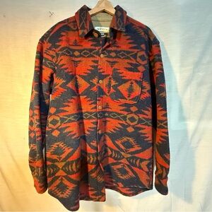 Orvis Southwestern Wool Blend Jacket Shirt Jacket Size L